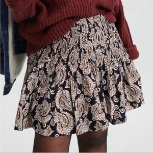 Anthropologie Paisley Skirt in Black and Cream